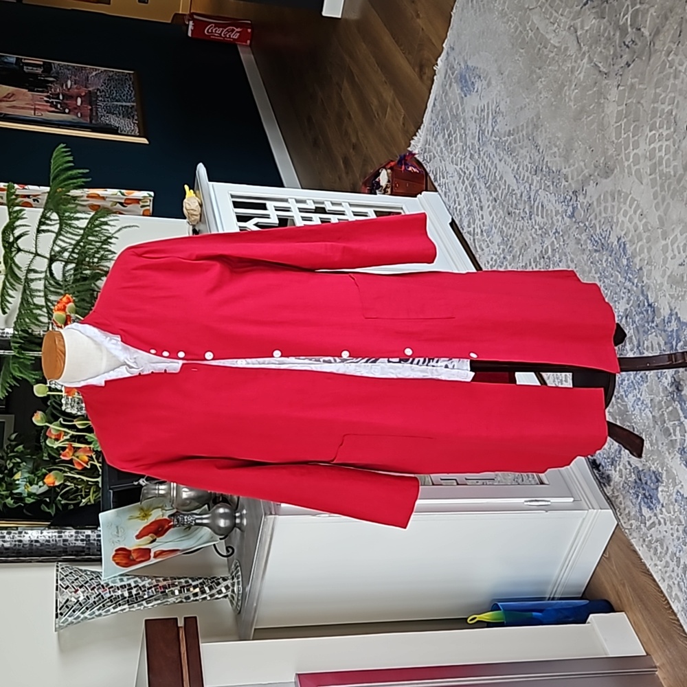 Cherry red pea coat or Dress.  Fit size 8 - 12.